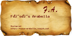 Fésüs Arabella névjegykártya